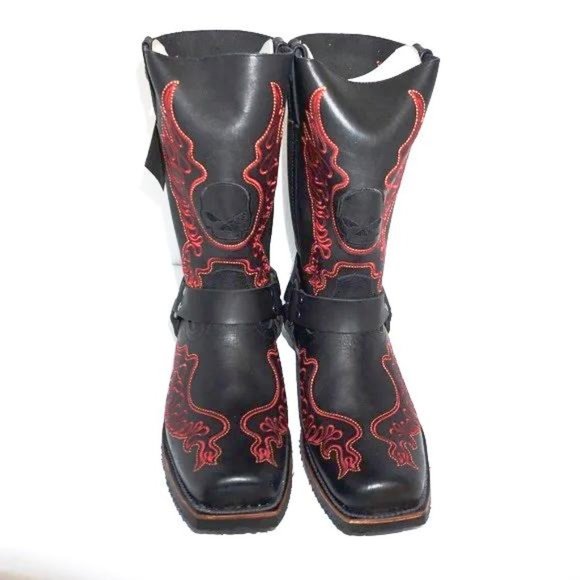 Harley Davidson boots Slayton leather size 8 men us - Picture 2 of 5
